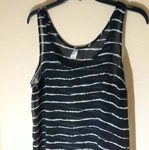 Black and white striped old navy tank top
